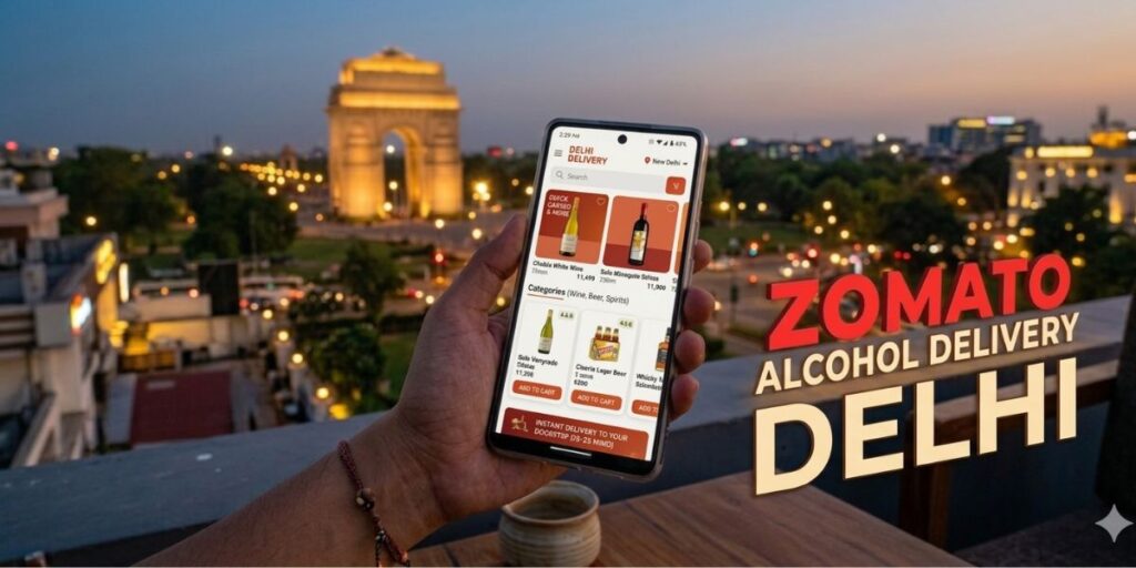 Zomato Alcohol Delivery Delhi