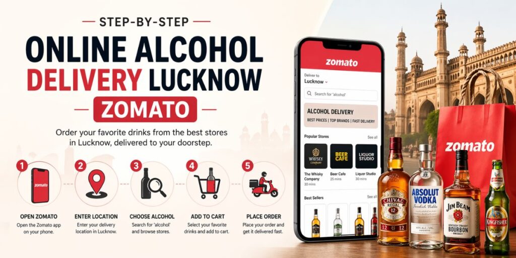 Step-by-Step | Online Alcohol Delivery Lucknow Zomato