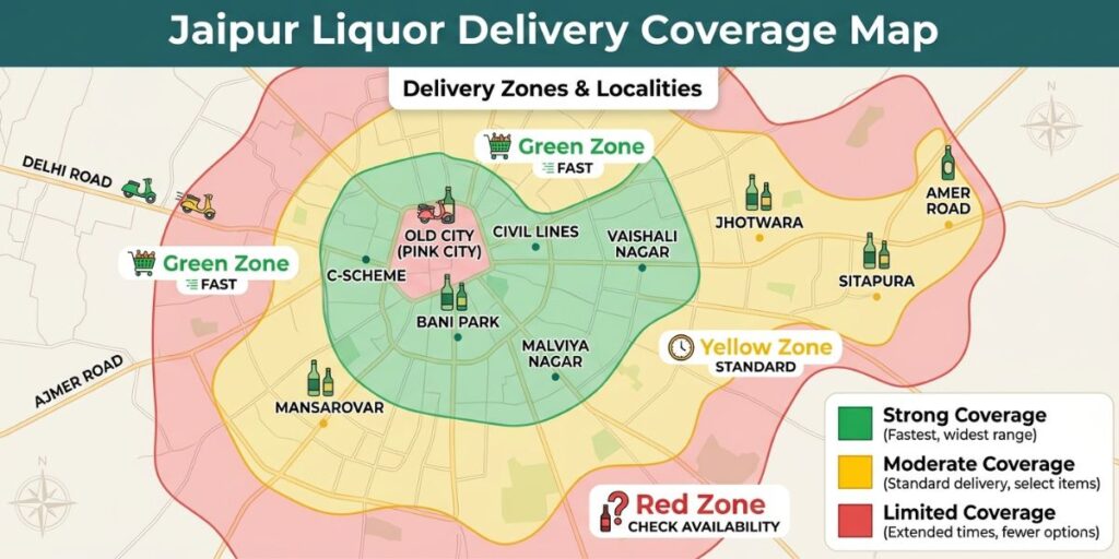 Jaipur Liquor Delivery Coverage