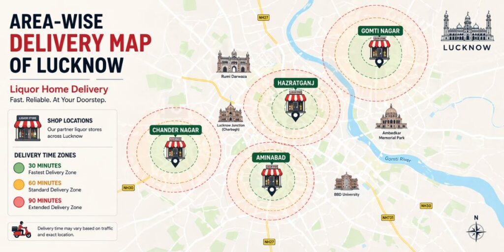 Area-Wise Guide: Best Wine Shops in Lucknow with Delivery