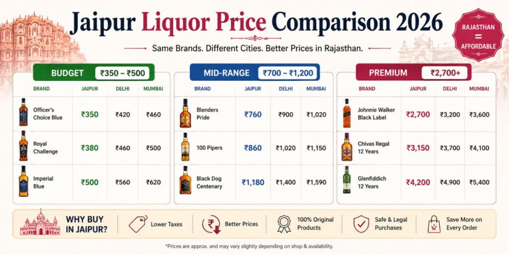 Jaipur Liquor Price Guide