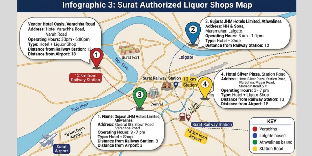Authorized Liquor Shops in Surat