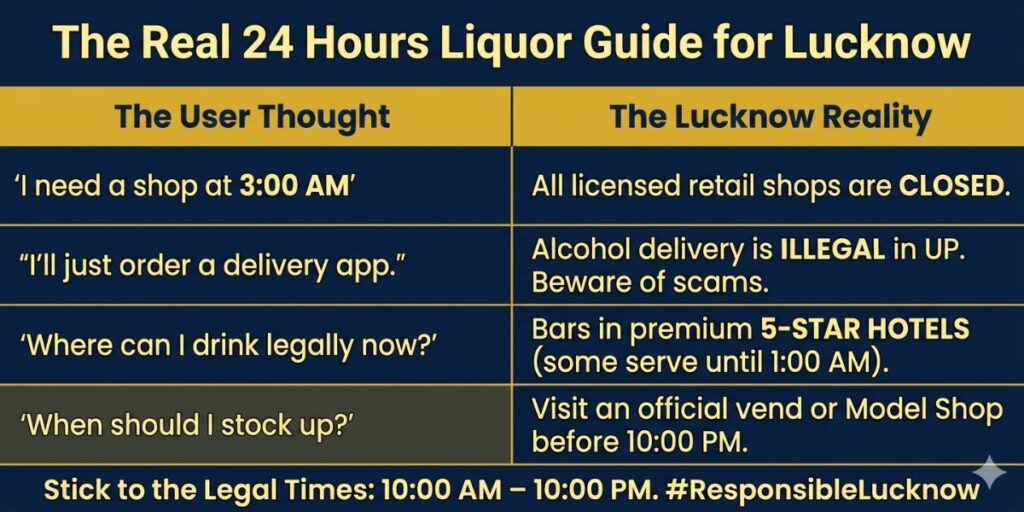 Lucknow's 24-hour liquor guide
