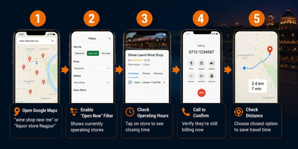 Steps to Find 24 Hours Liquor Selling Stores