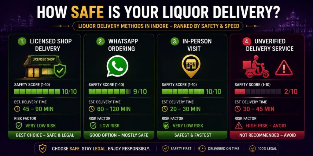 Comparison – Top Liquor Ordering Methods in Indore