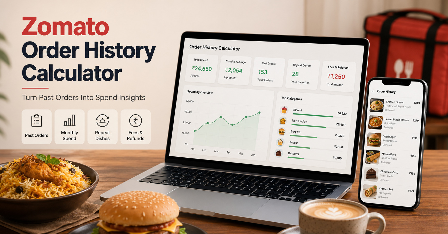 Zomato order history