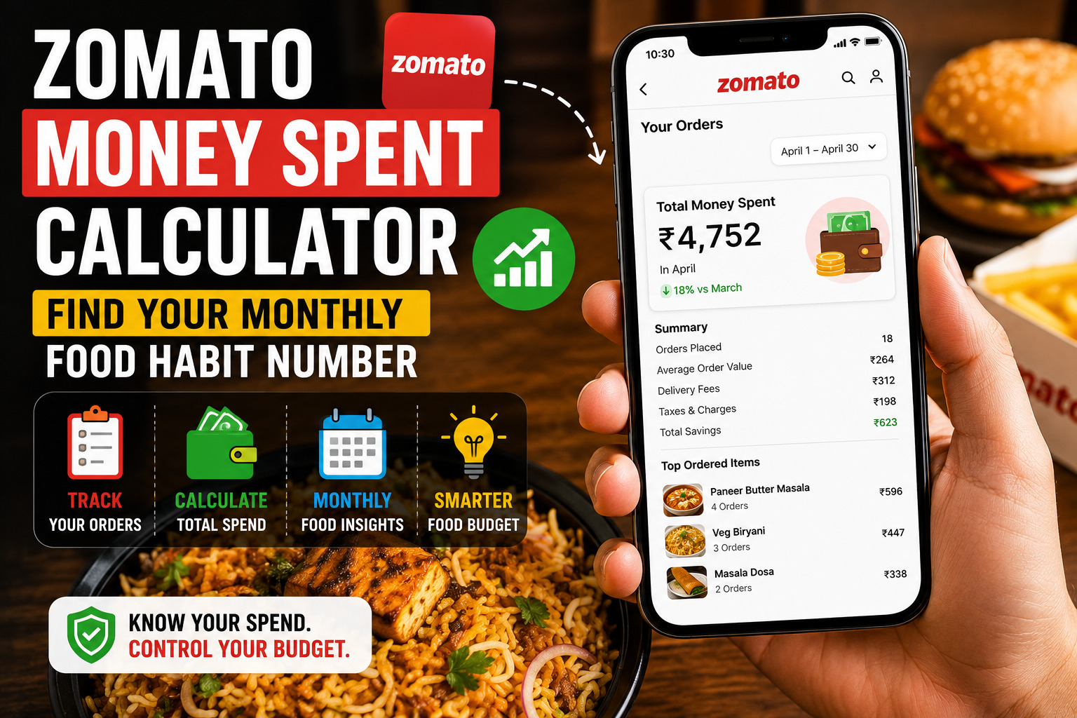 Zomato money spent Calculator